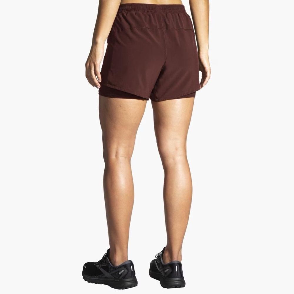Brooks Women's Athletic Shorts - Brown - Picture 3 of 11